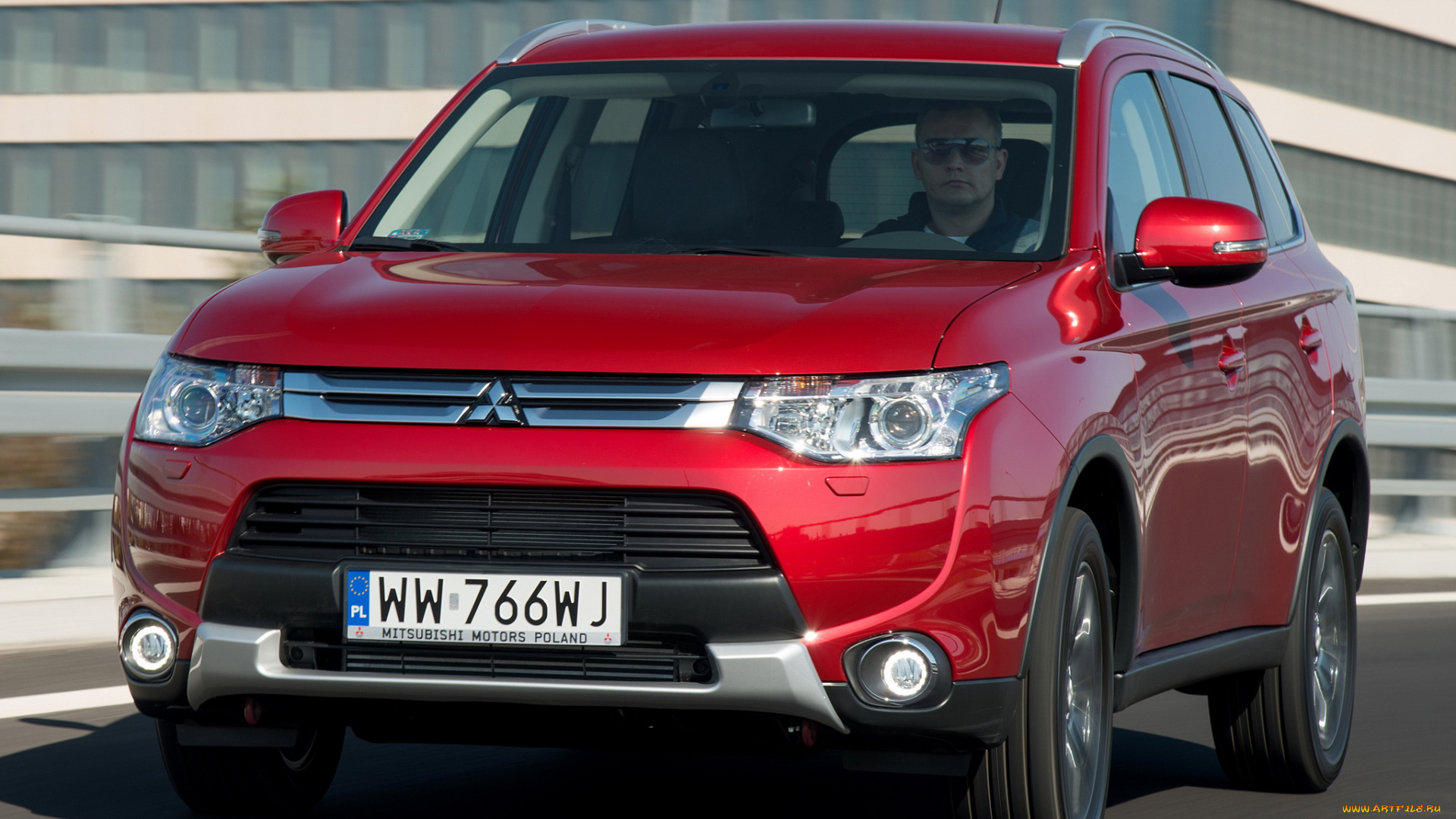 автомобили, mitsubishi, красный, 2014, outlander