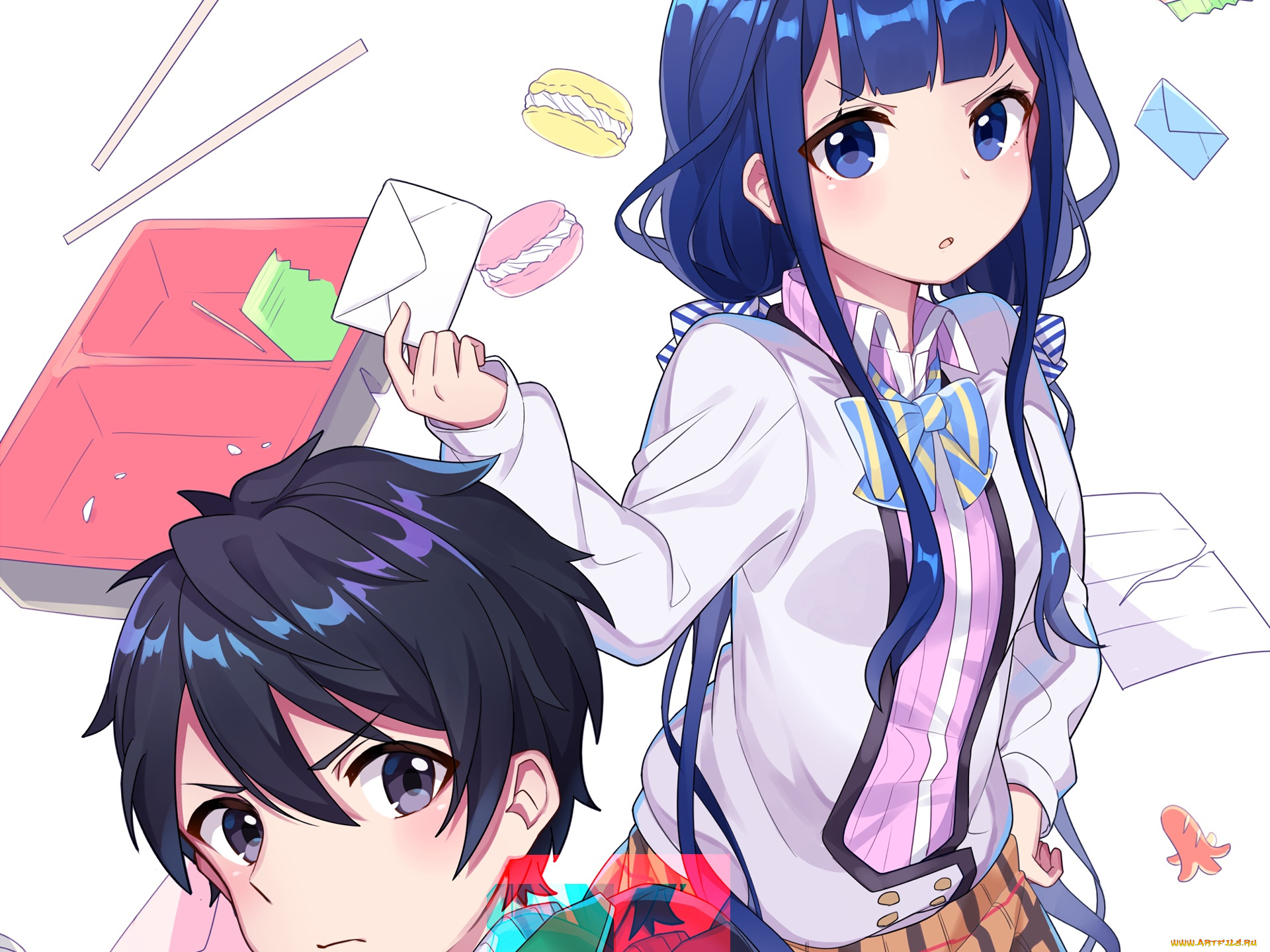 аниме, masamune-kun, no, revenge, фон, взгляд, девушка