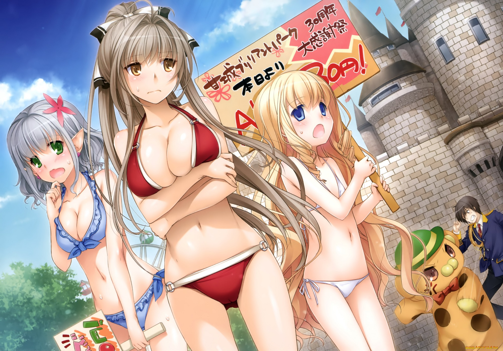 аниме, amagi, brilliant, park, девушки