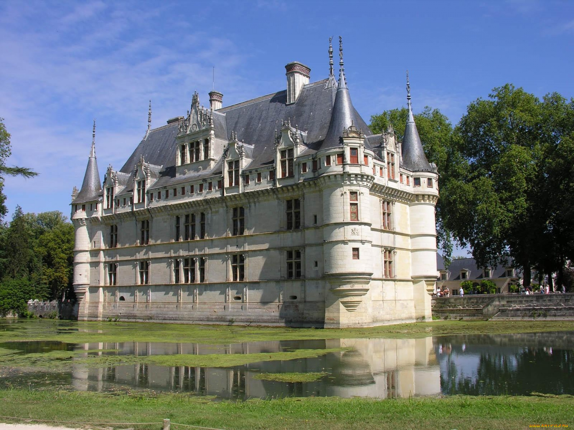 castle, azay, le, rideau, города, замки, франции, castle, azay, le, rideau