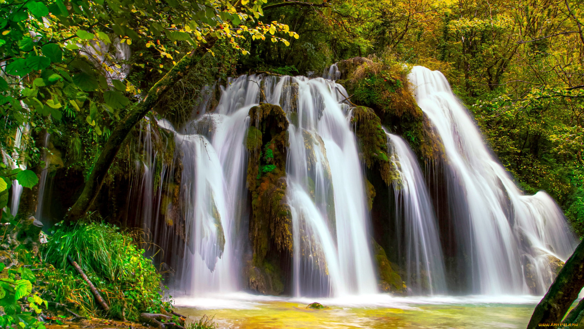 cascade, des, tufs, cuisance, river, france, природа, водопады, cascade, des, tufs, cuisance, river