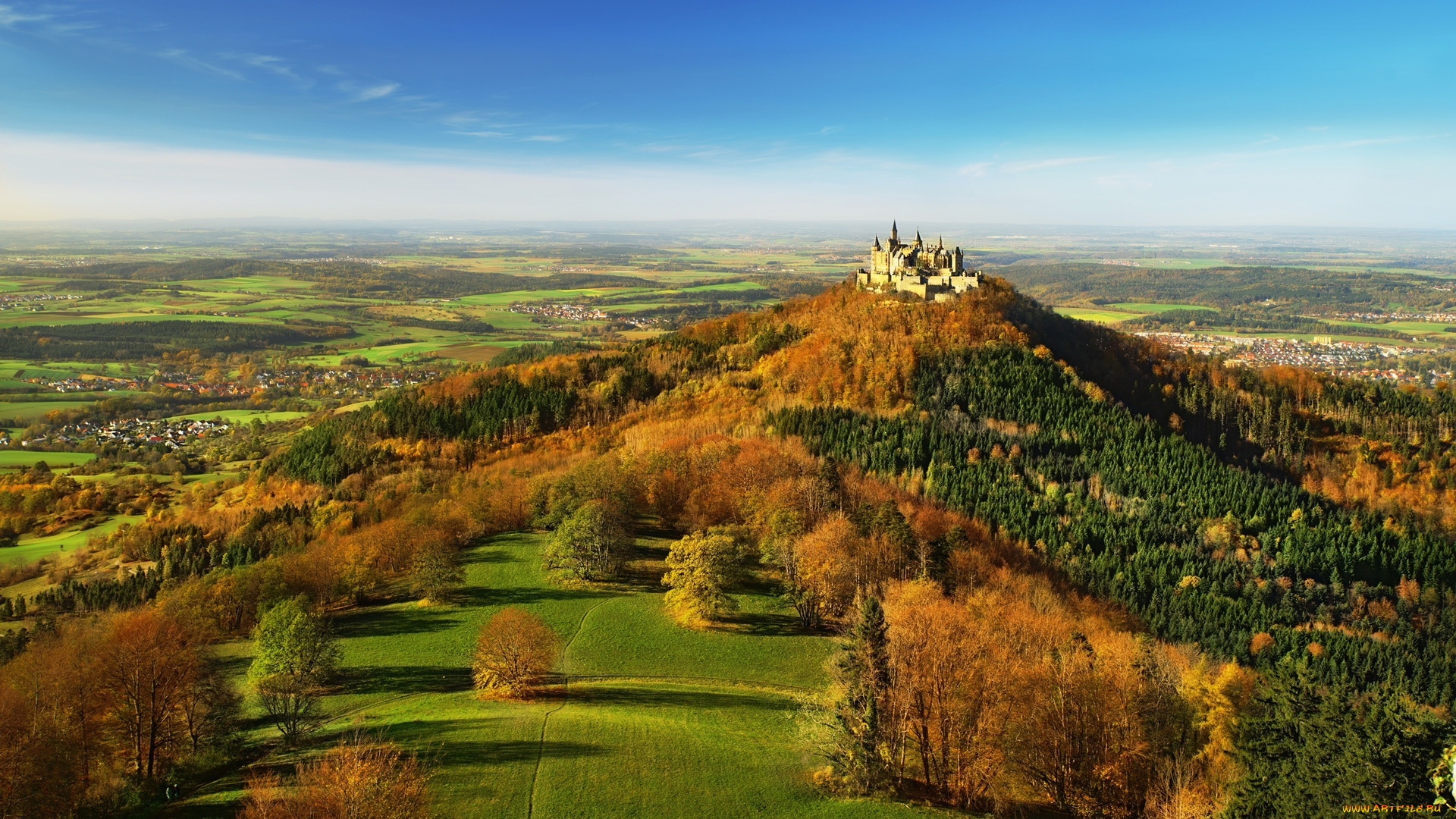 hohenzollern, castle, germany, города, замки, германии, hohenzollern, castle
