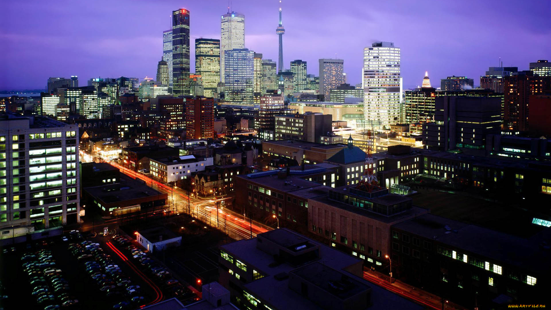 toronto, skyline, ontario, canada, города, торонто, канада