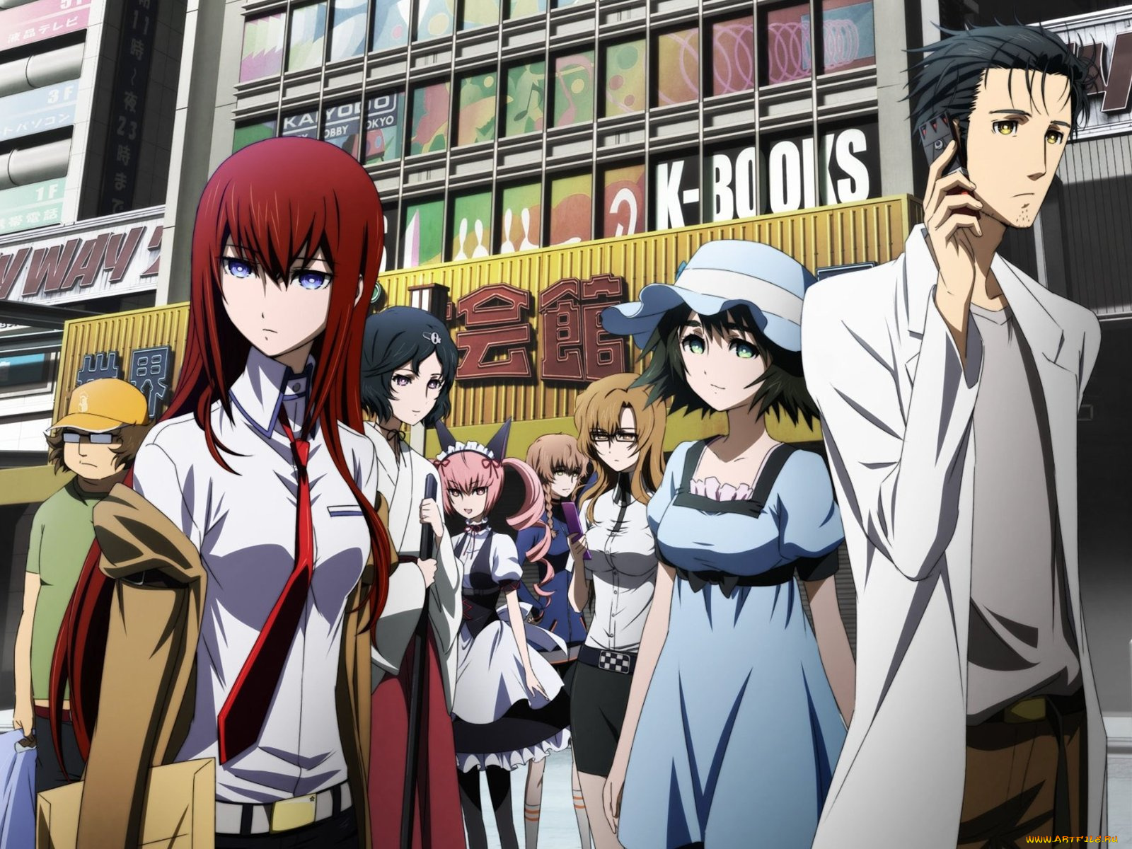 аниме, steins, gate, 