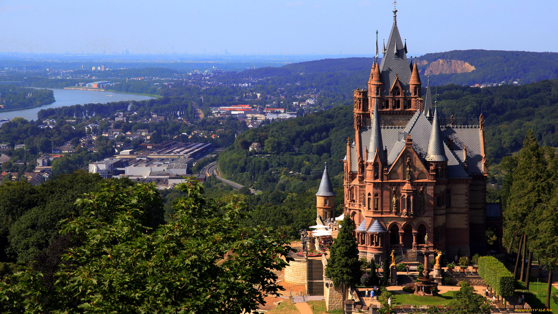 города, дворцы, замки, крепости, drachenburg, германия