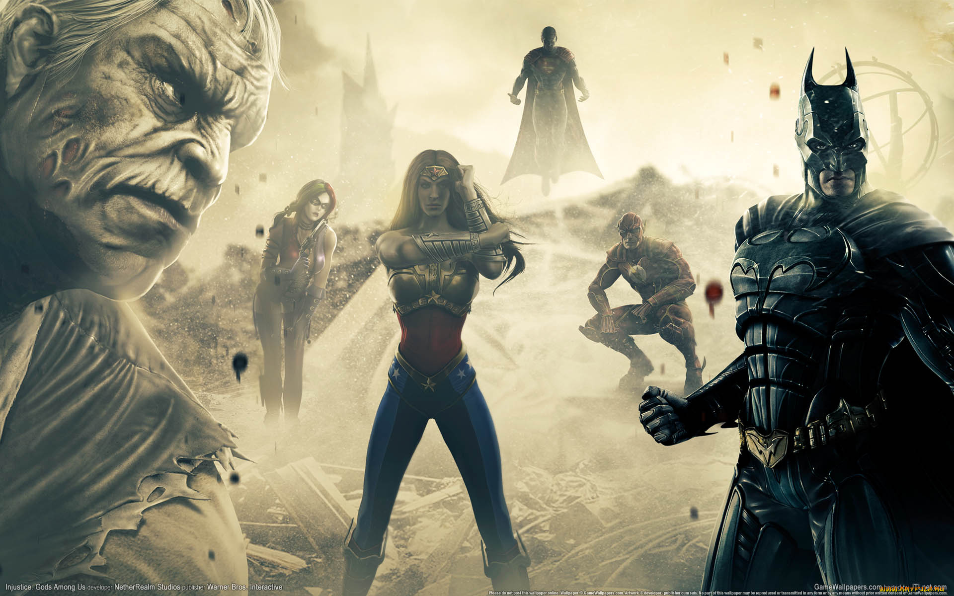 injustice, gods, among, us, видео, игры, solomon, grundy, batman, wonder, woman