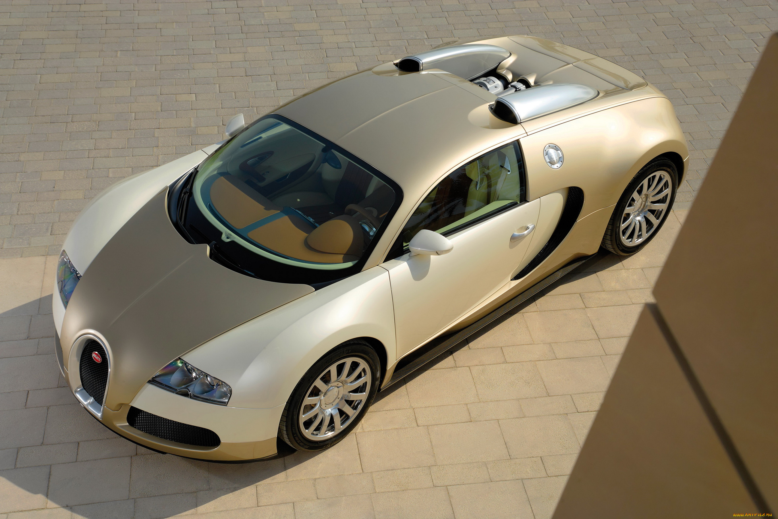 2009, bugatti, veyron, gold, colored, автомобили