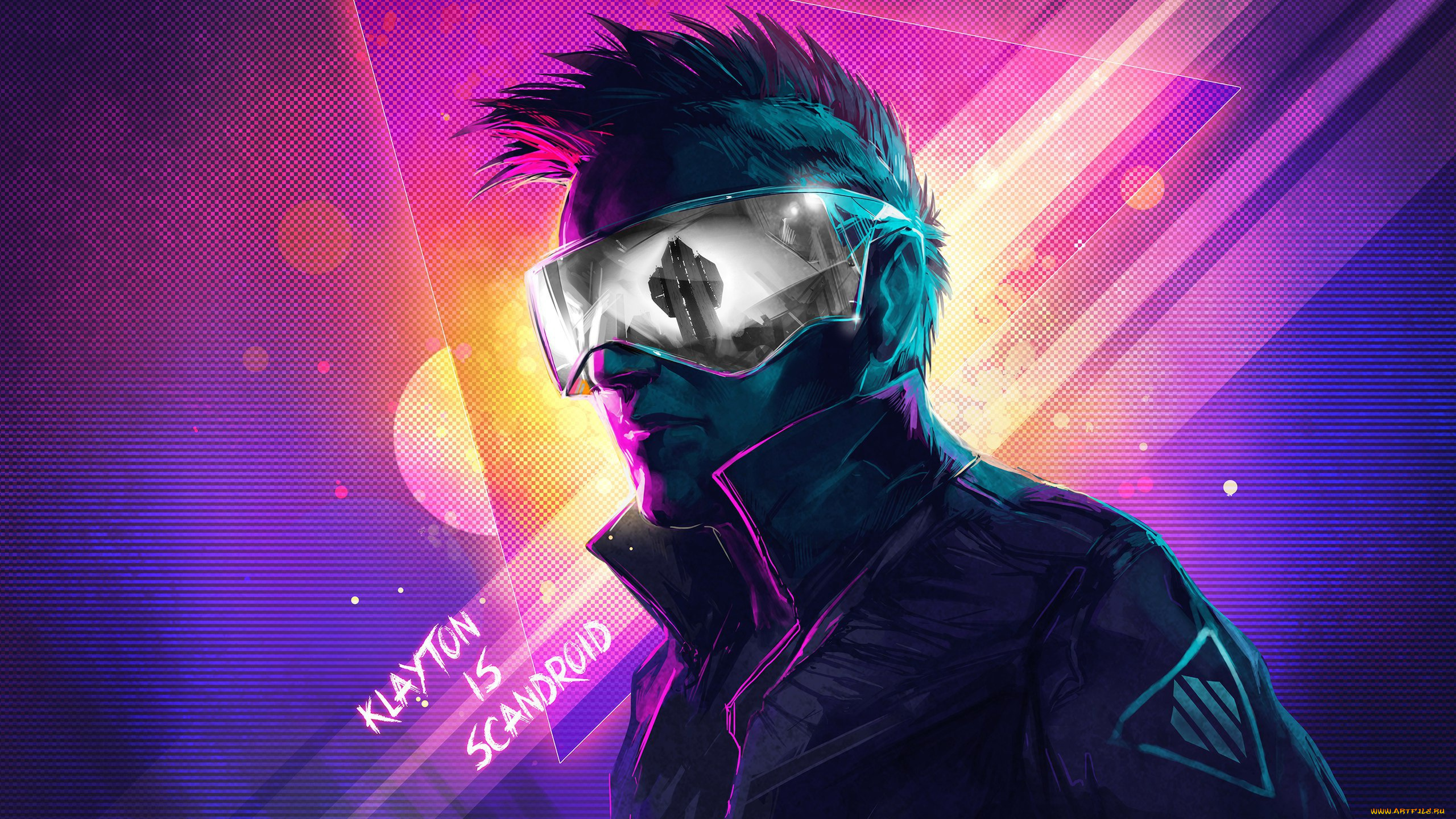 музыка, -другое, celldweller, monochrome, guy, neon, scandroid, pink