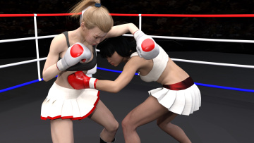 Картинка 3д+графика спорт+ sport девушки взгляд фон бокс ринг