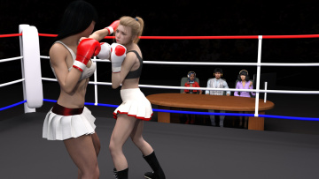 Картинка 3д+графика спорт+ sport взгляд девушки бокс фон ринг