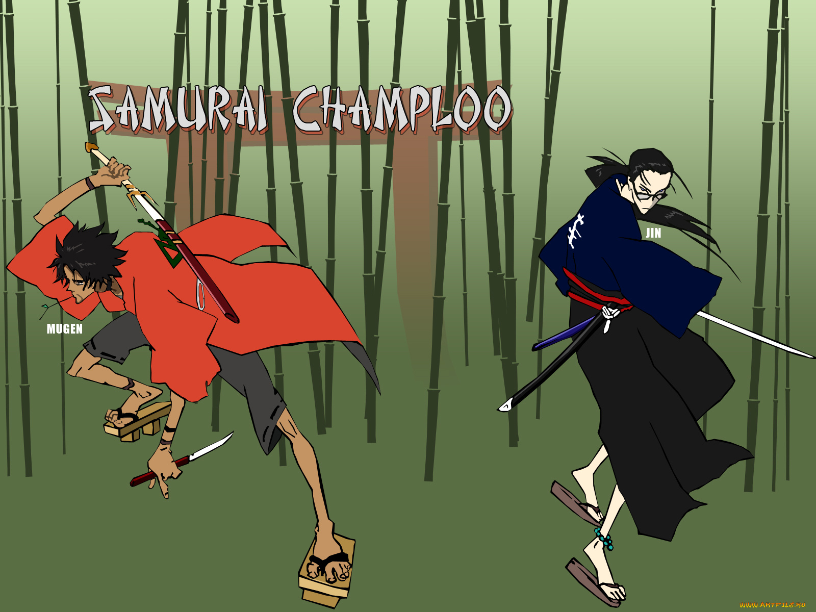 аниме, samurai, champloo