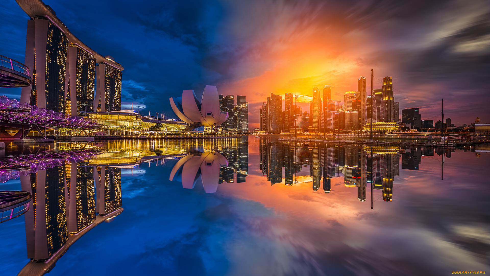 города, сингапур, , сингапур, панорам
