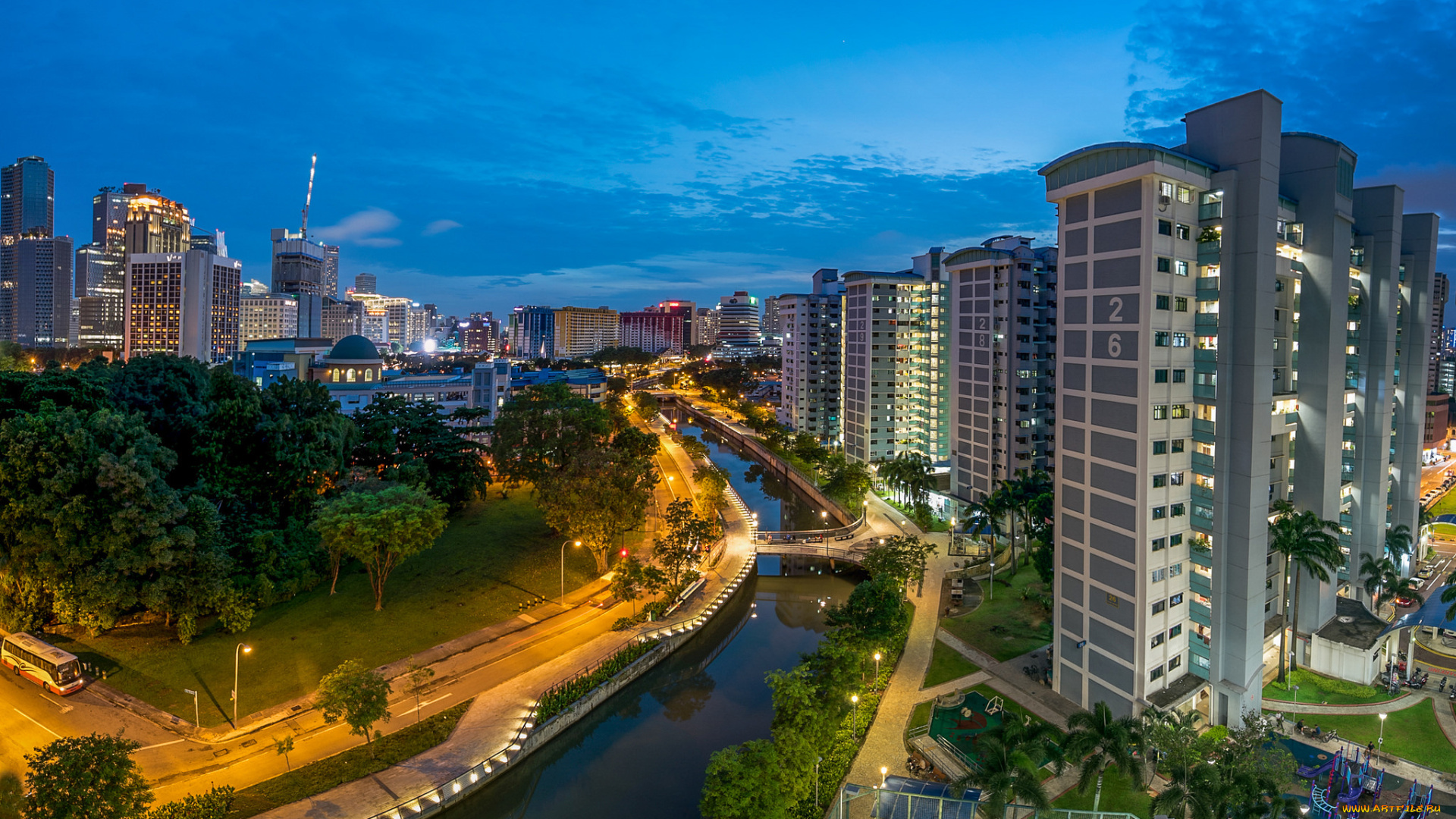 rochor, river, города, сингапур, , сингапур, город, река