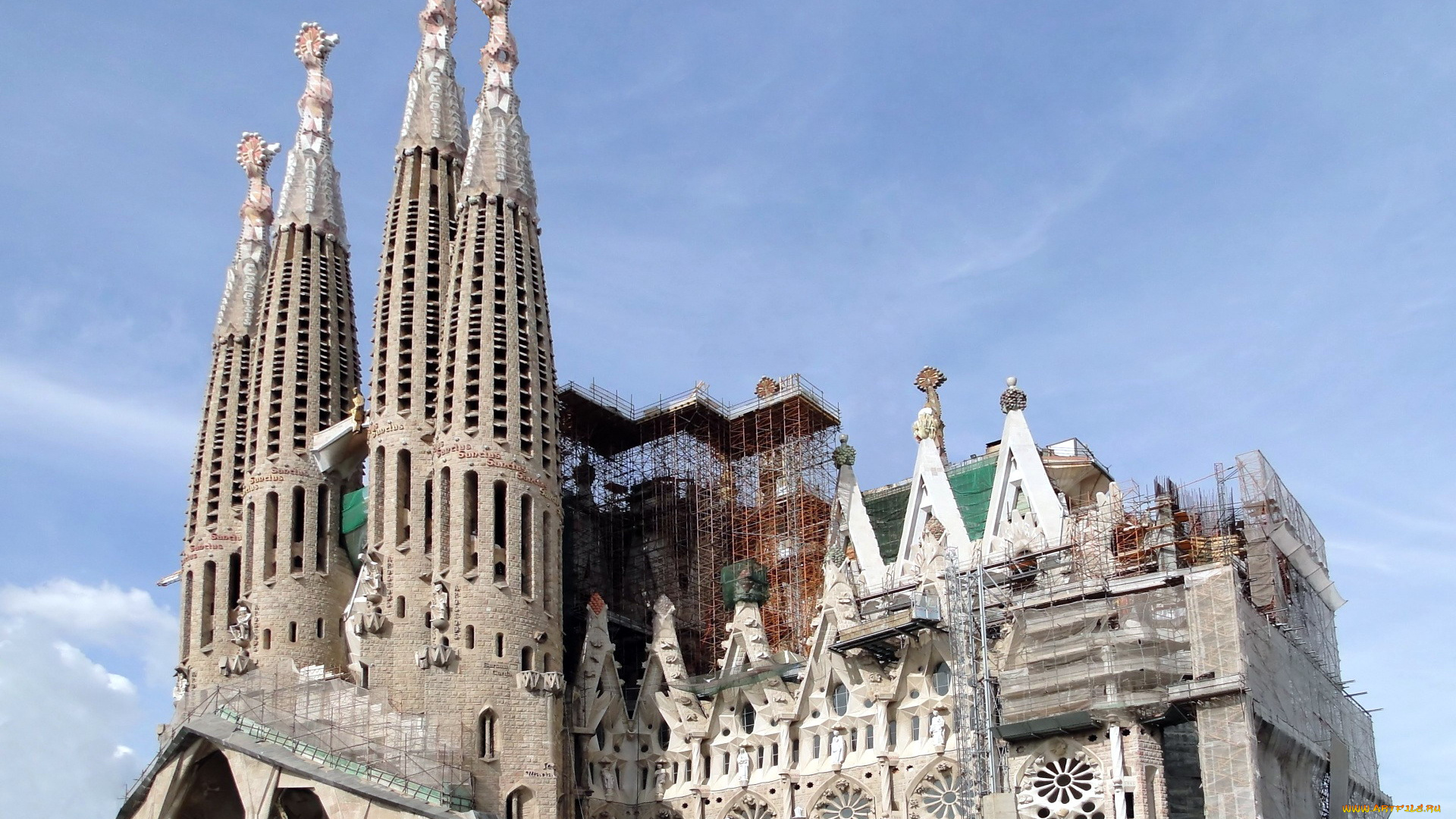 города, барселона, , испания, gaudi, sagrada, familia