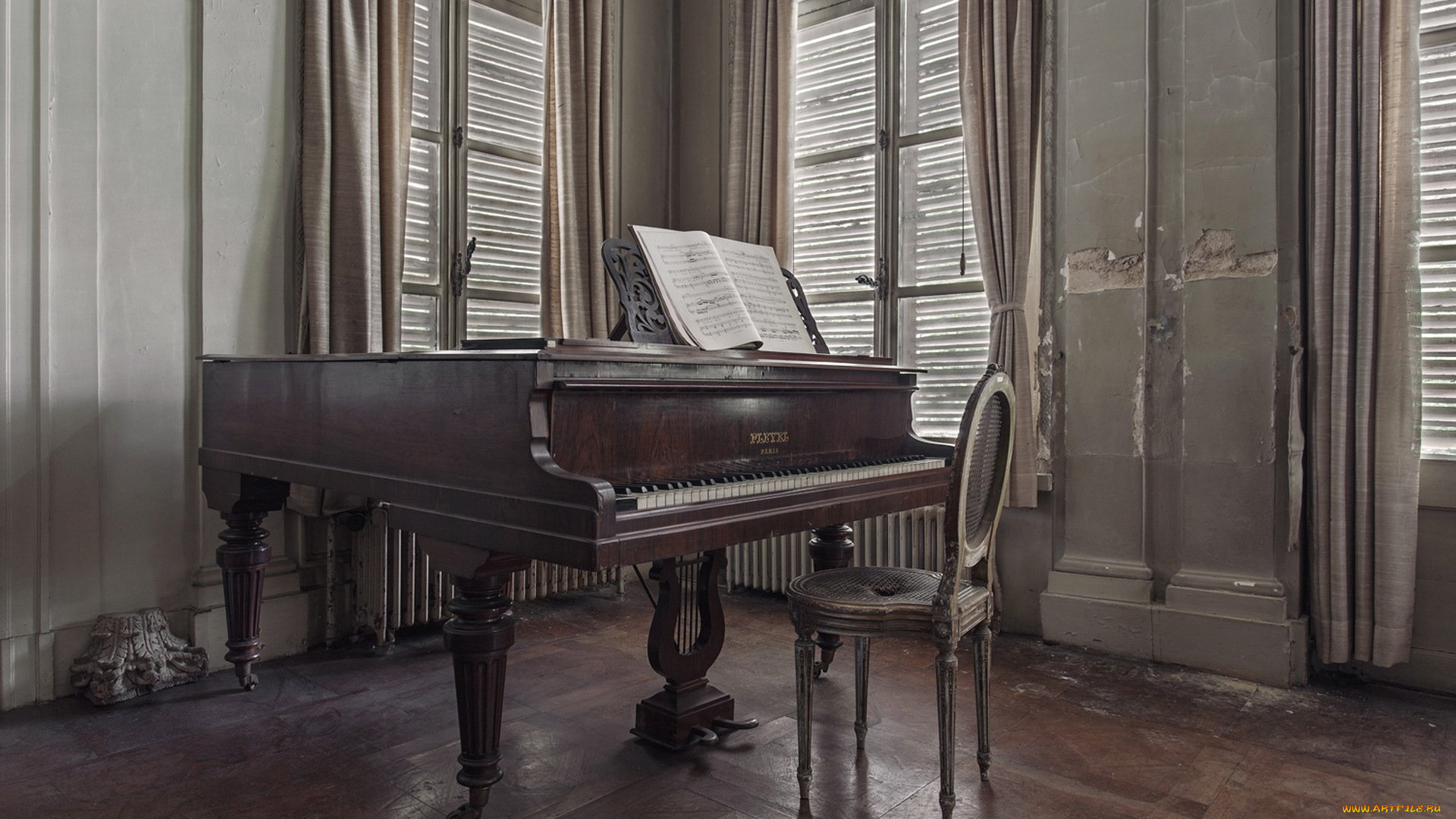 музыка, -музыкальные, инструменты, комната, ноты, рояль, пианино