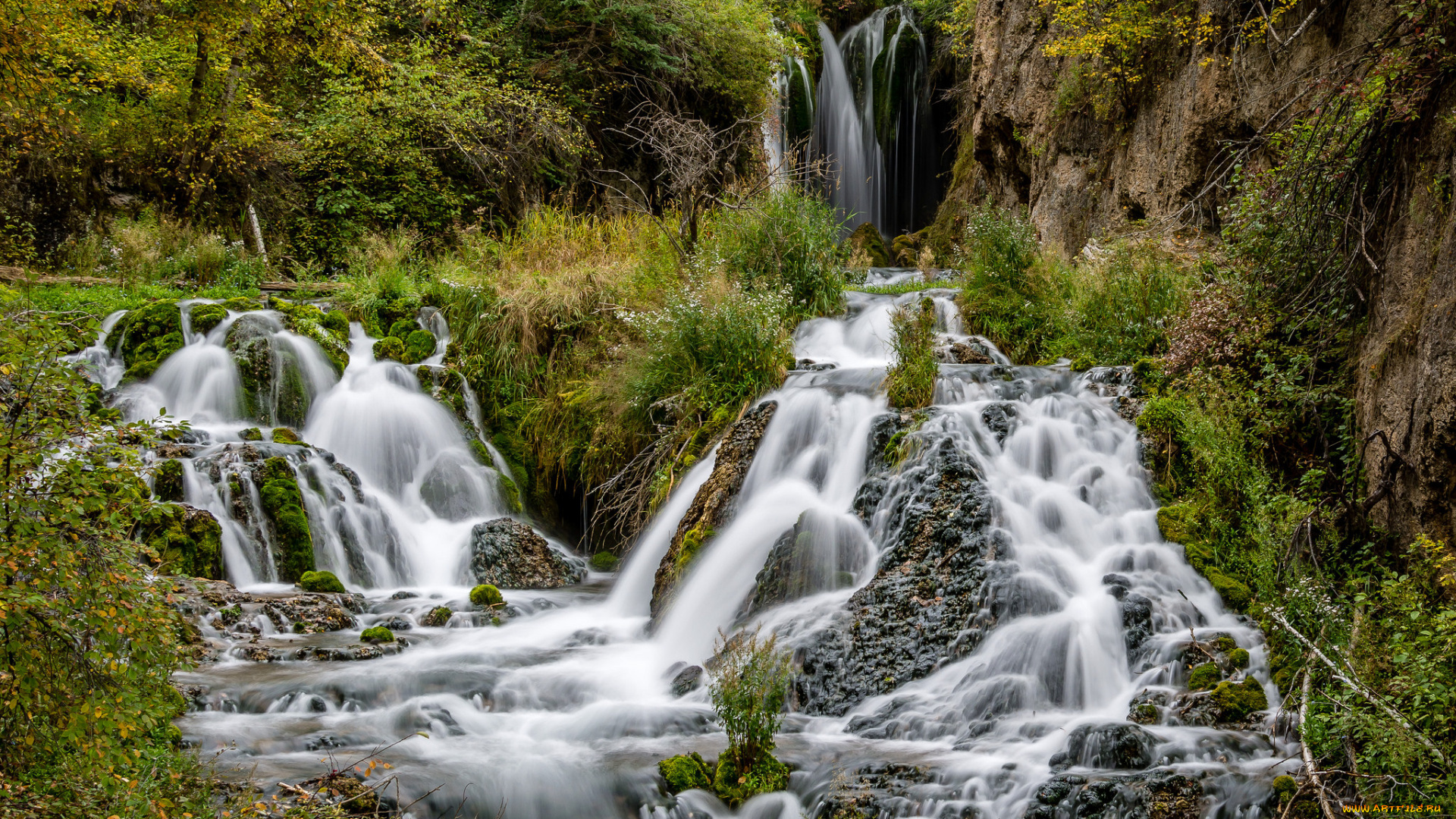 природа, водопады, простор