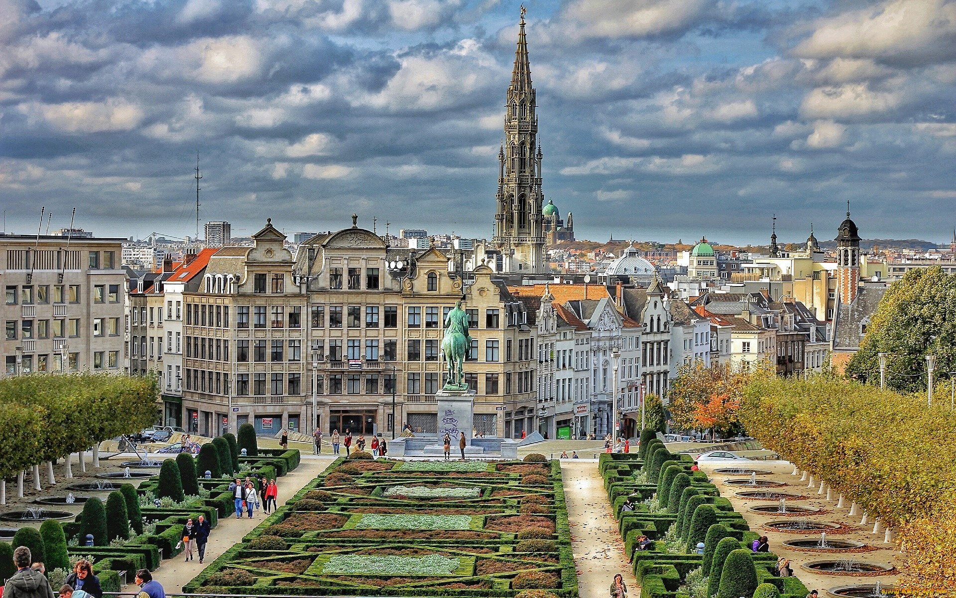 города, брюссель, , бельгия, памятник, сквер, дизайн, ландшафтный