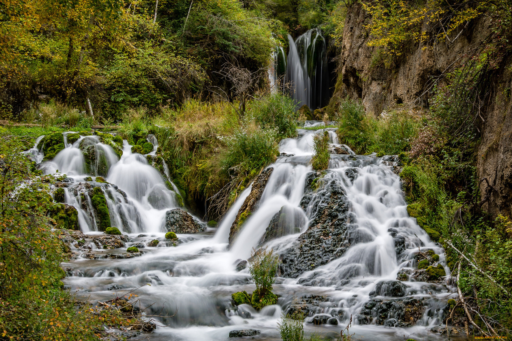 природа, водопады, простор