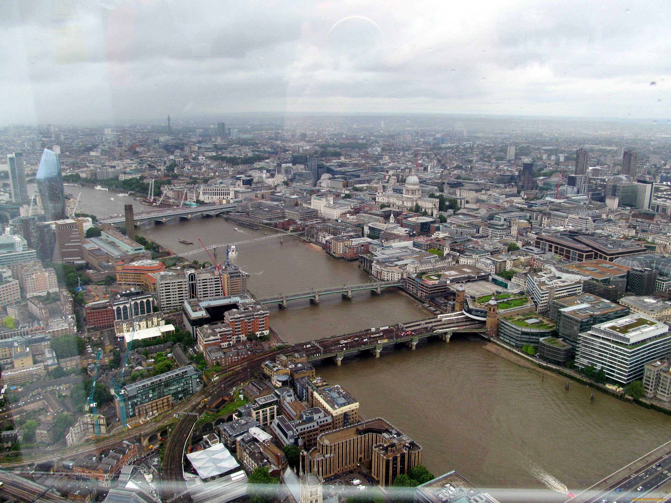 города, лондон, , великобритания, панорама
