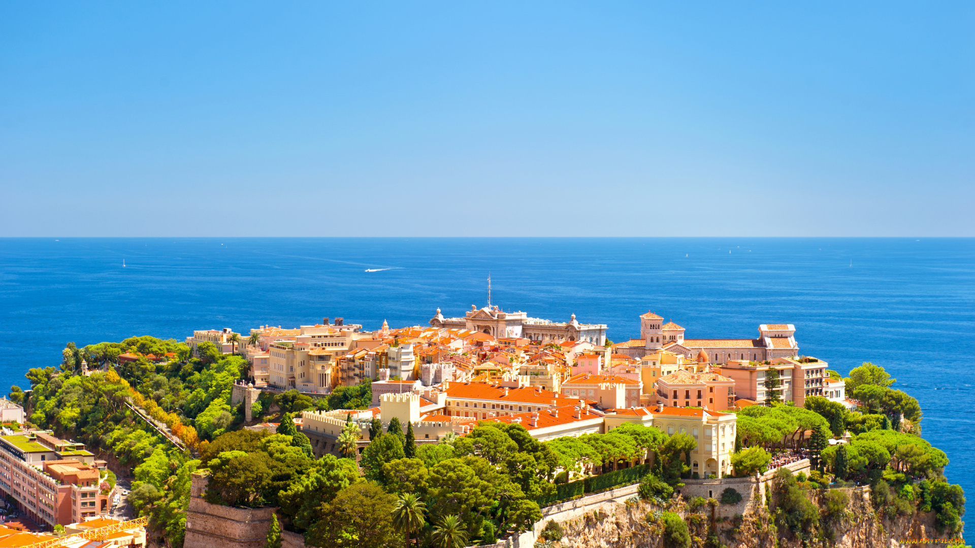 monaco, города, монако, , монако, скала, панорама, лигурийское, море, ligurian, sea