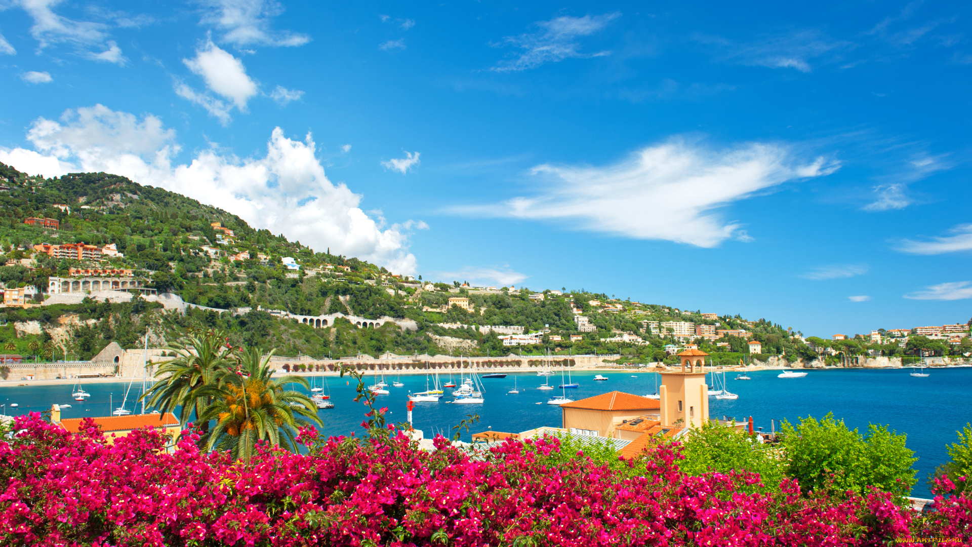 villefranche-sur-mer, , france, города, -, пейзажи, гавань, бухта, пейзаж, лигурийское, море, франция, вильфранш-сюр-мер, france, ligurian, sea