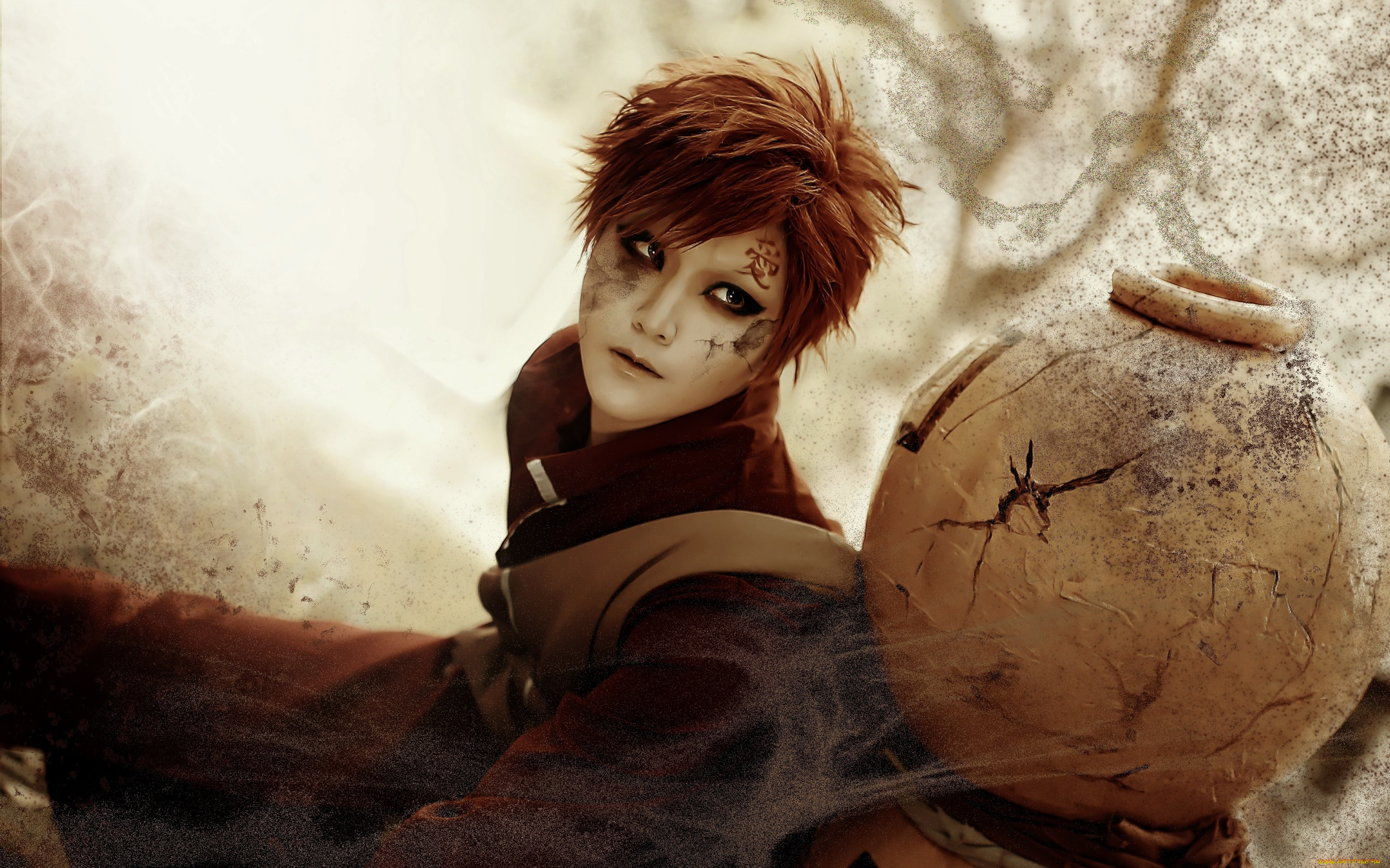 разное, арты, naruto, clamp90357, cosplay, gaara, песок