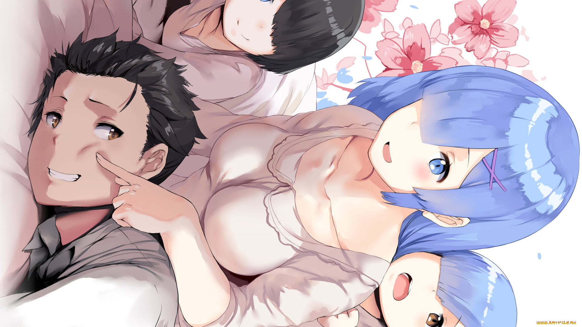 аниме, re, , zero, kara, hajimeru, isekai, seikatsu, рем, дети, семья, субару