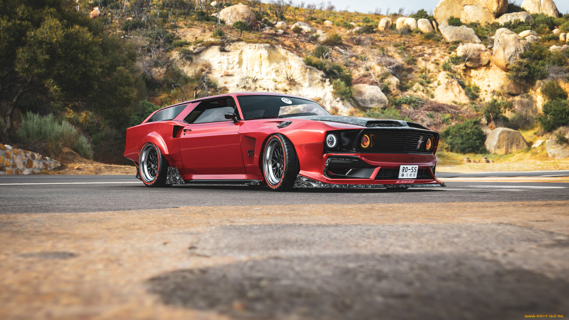 ford, mustang, boss, 429, автомобили, 3д, ford, mustang, boss, 429, shooting, brake, tuning, car, тюнинг, авто