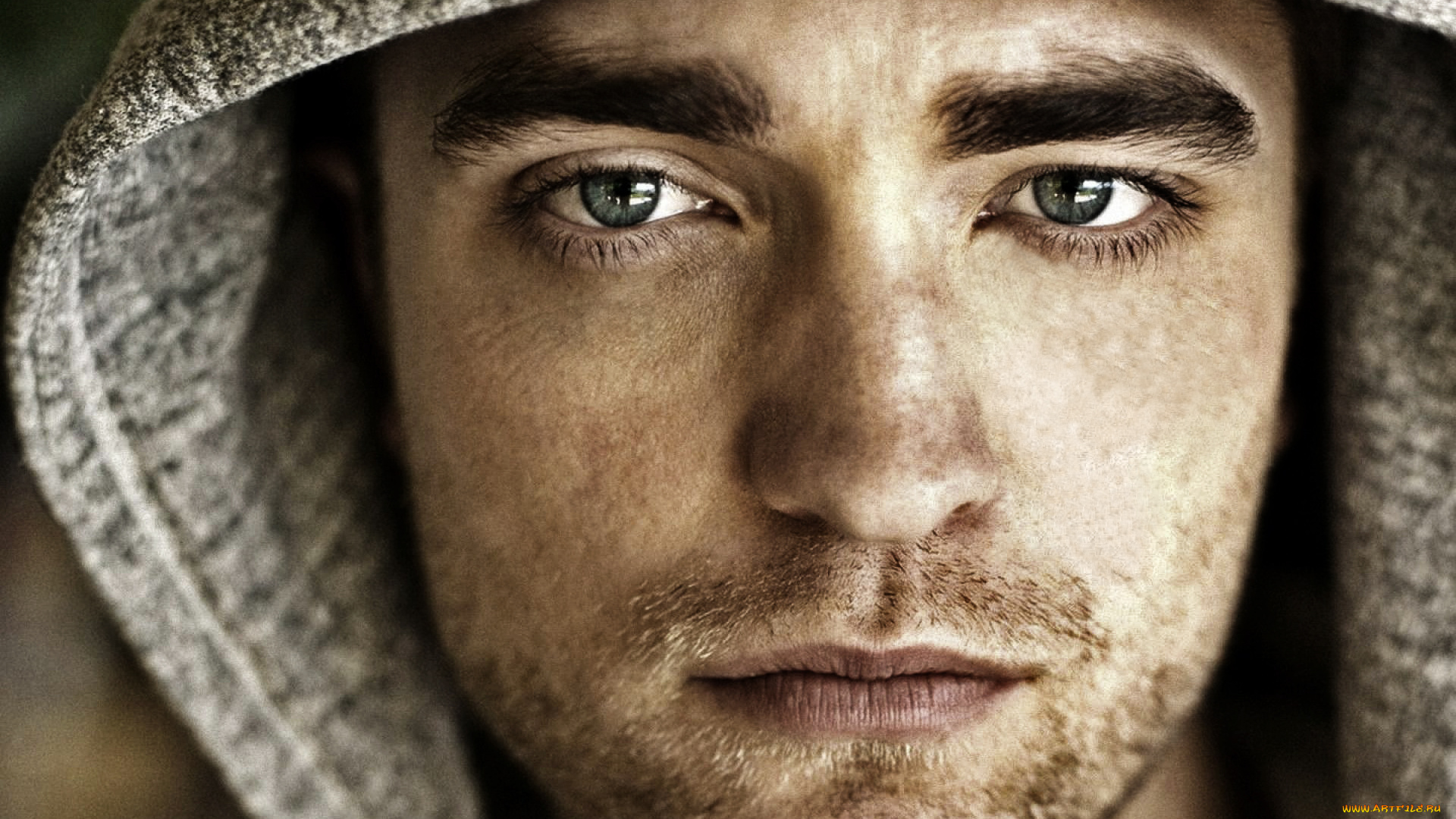 мужчины, robert, pattinson, актер, лицо, капюшон, щетина