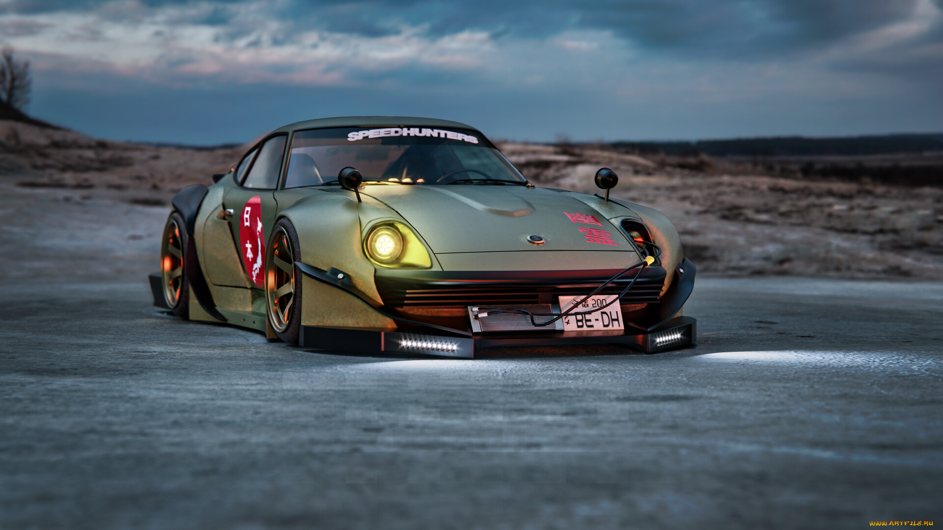 nissan, 240z, fairlady, автомобили, 3д, nissan, 240z, fairlady, thunderbolt, tuning, car, тюнинг, авто