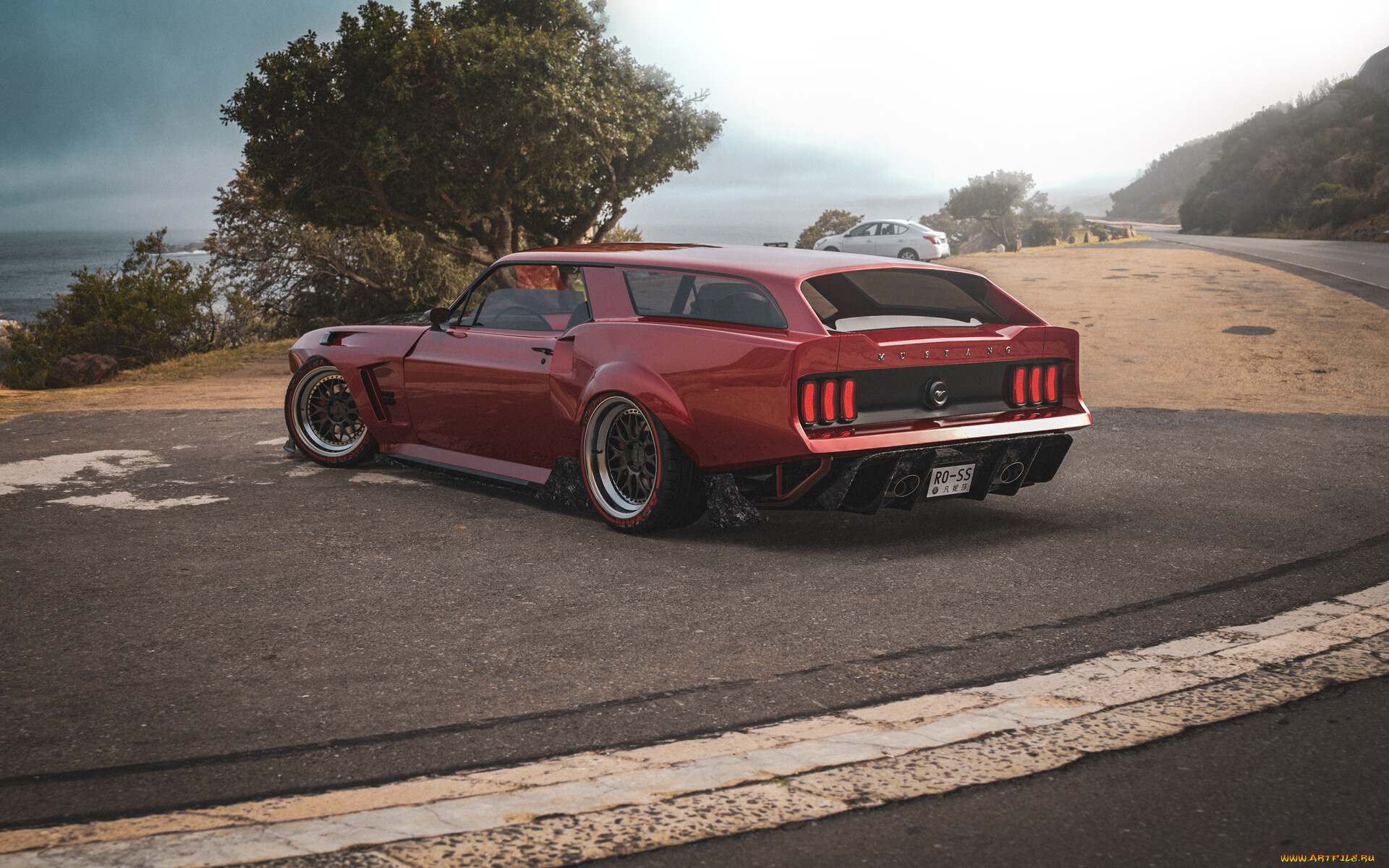 ford, mustang, boss, 429, автомобили, 3д, ford, mustang, boss, 429, shooting, brake, tuning, car, тюнинг, авто