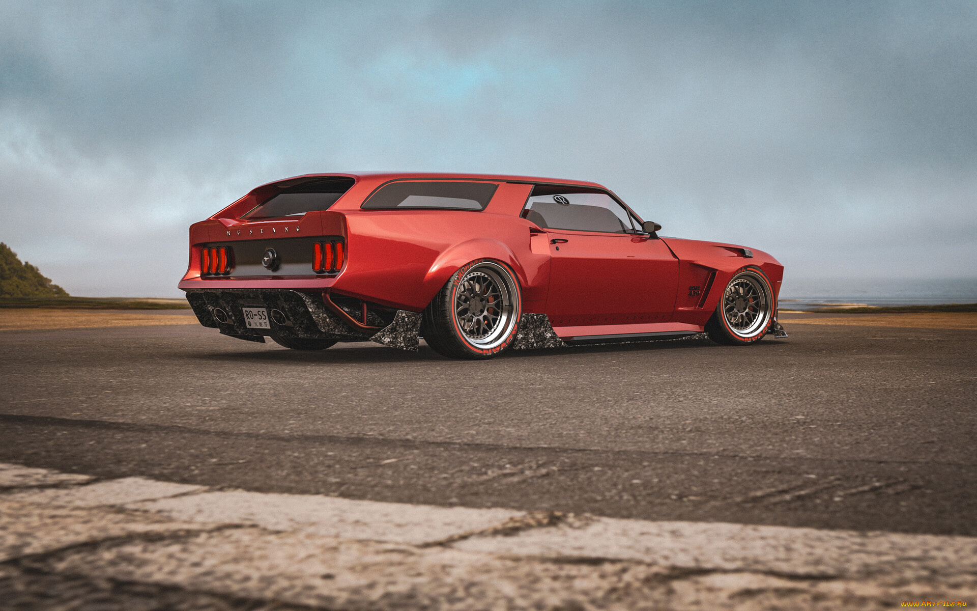 ford, mustang, boss, 429, автомобили, 3д, ford, mustang, boss, 429, shooting, brake, tuning, car, тюнинг, авто