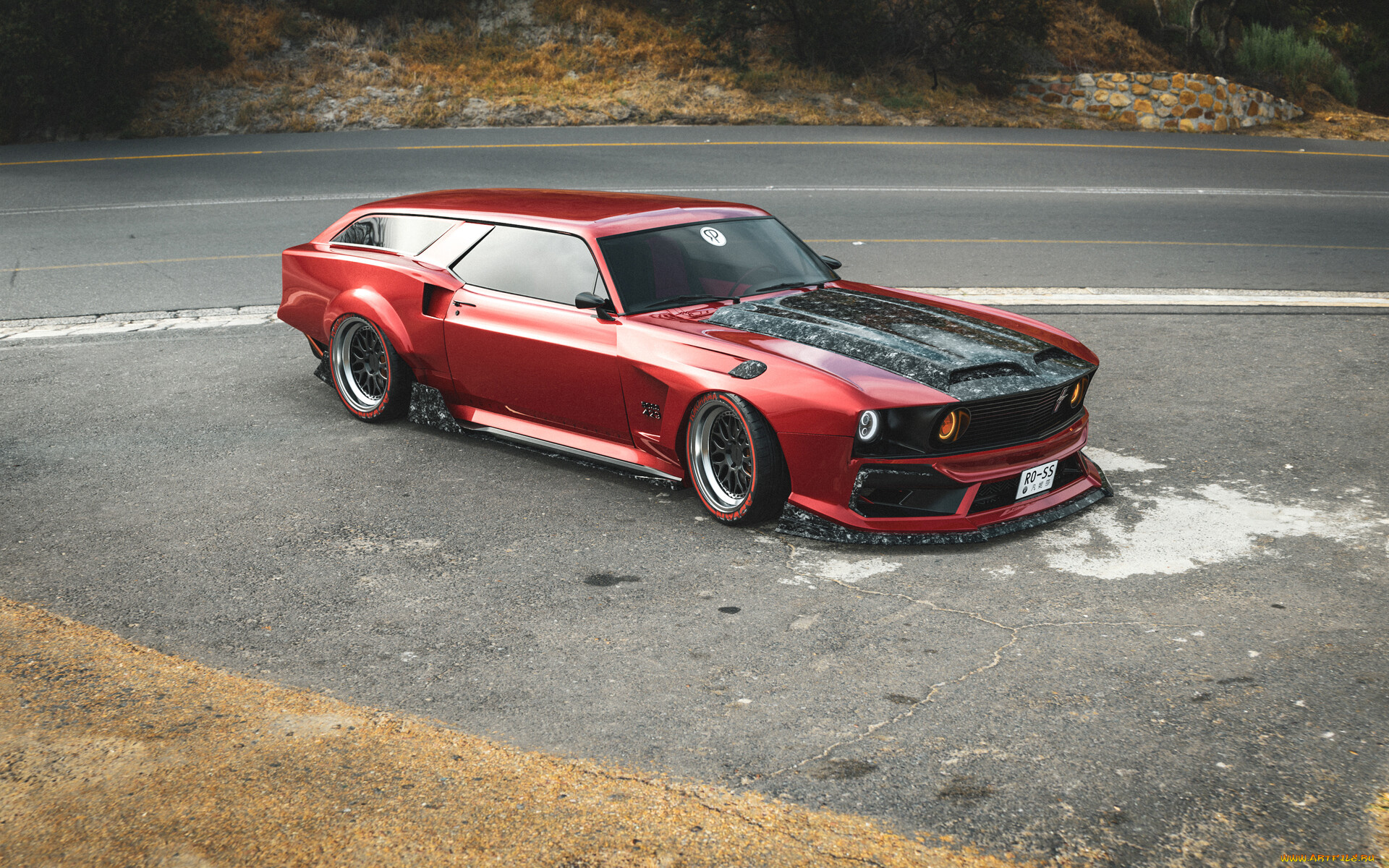 ford, mustang, boss, 429, автомобили, 3д, ford, mustang, boss, 429, shooting, brake, tuning, car, тюнинг, авто