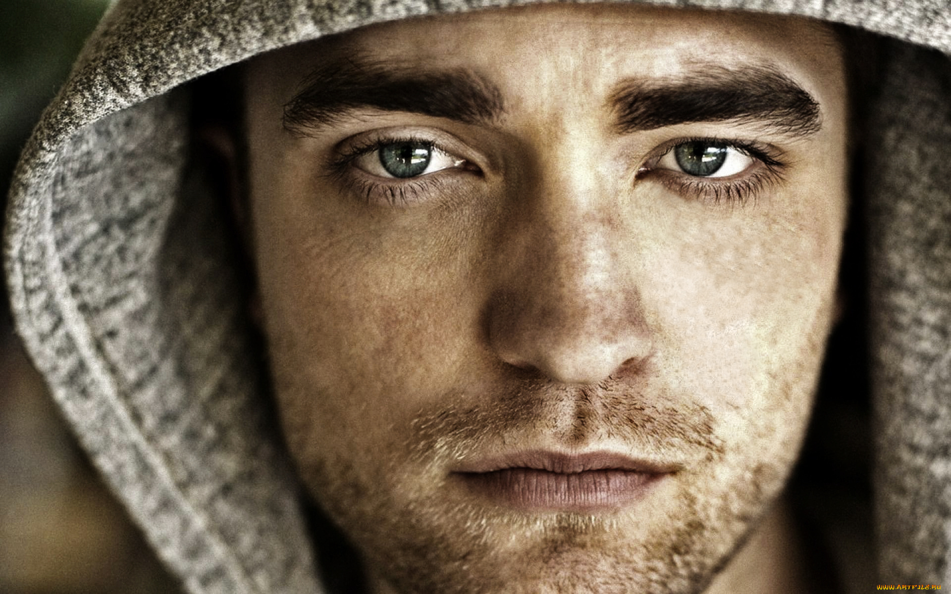 мужчины, robert, pattinson, актер, лицо, капюшон, щетина