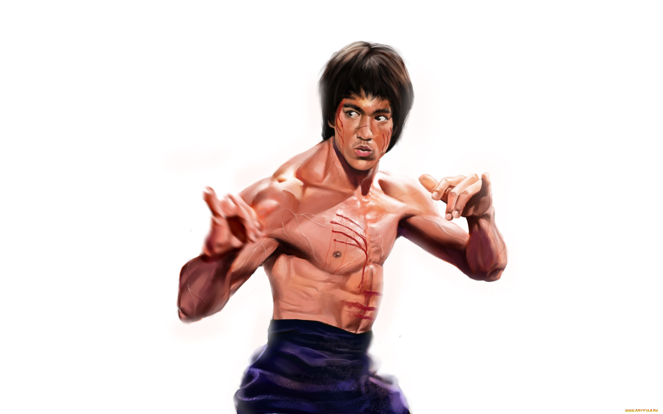 bruce, lee, рисованные, люди