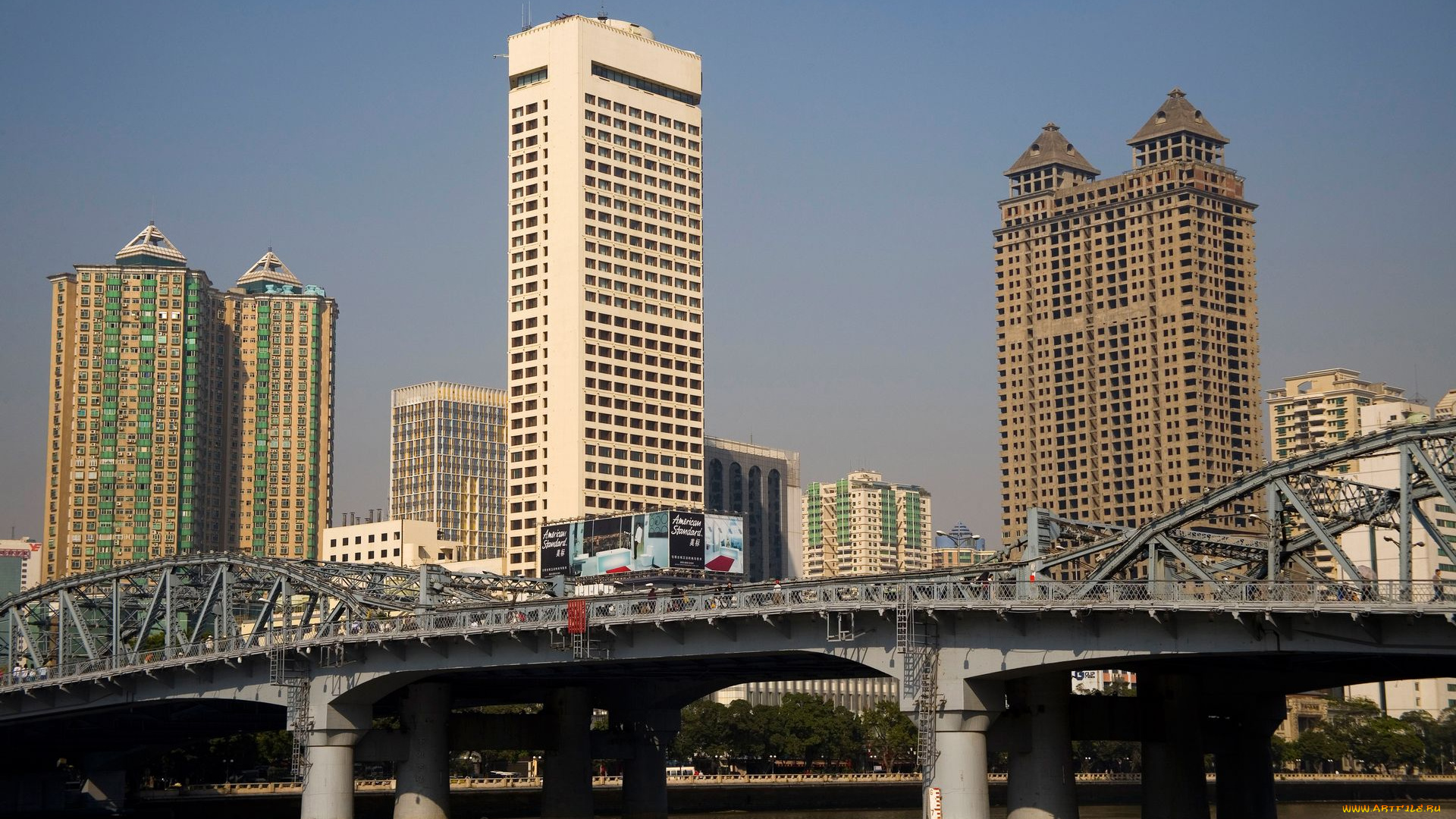 города, панорамы, гуанчжоу, китай, guangzhou, china