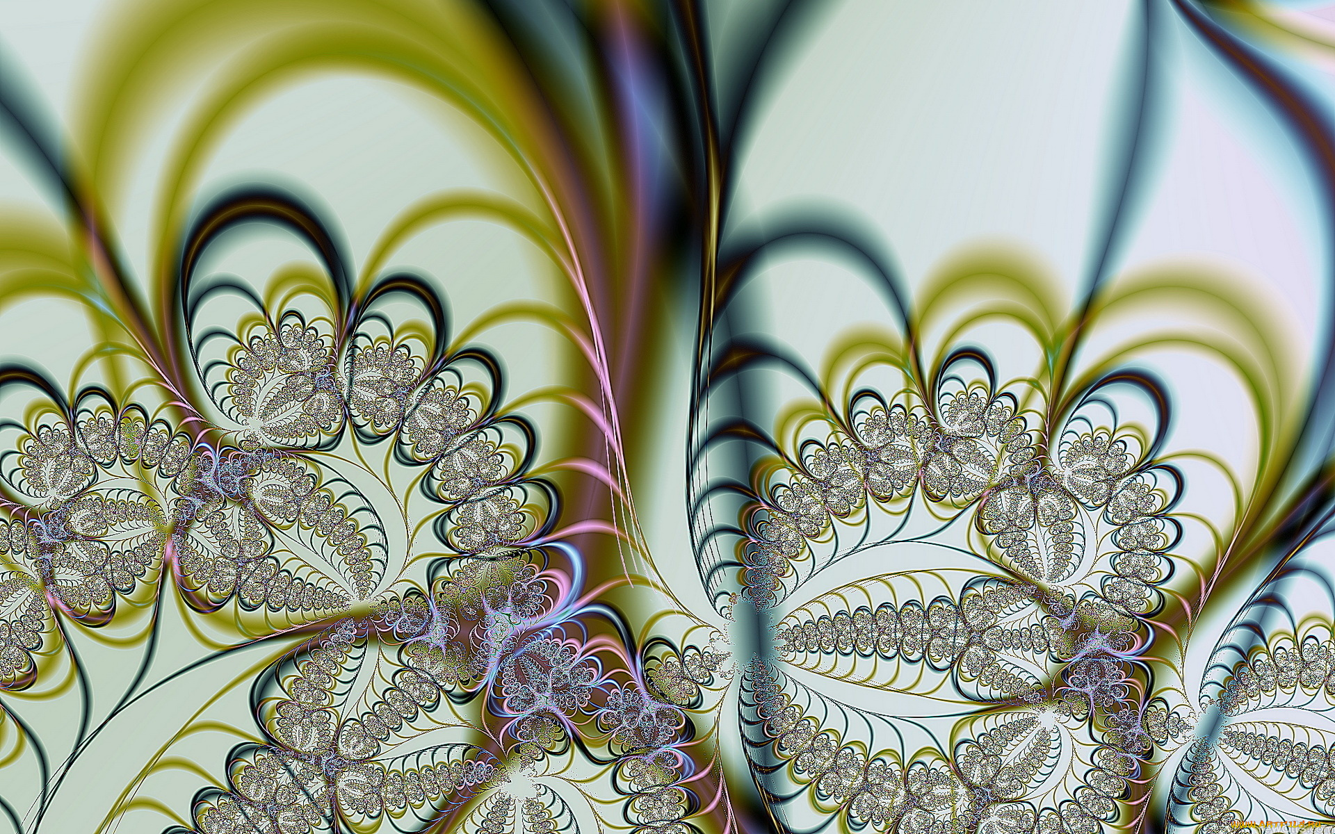 3д, графика, fractal, фракталы