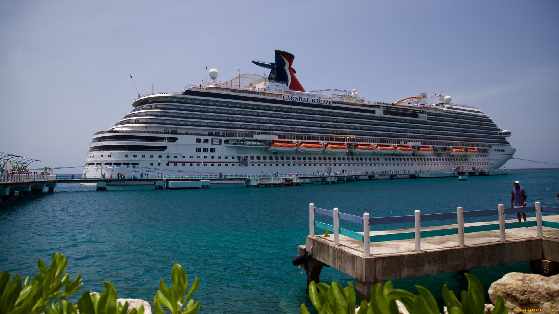 carnival, breeze, -, jamaica, корабли, лайнеры, круизный, лайнер