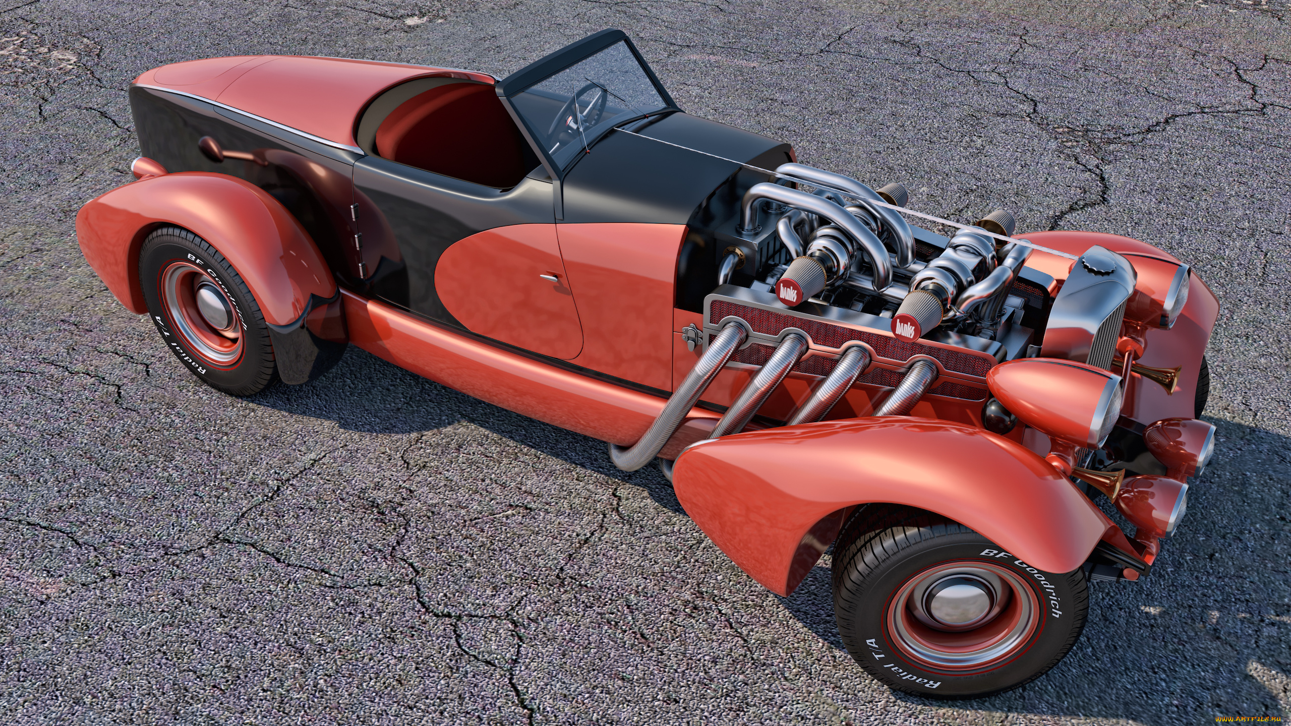 автомобили, 3д, duesenberg, speedster, sj, 1933г, custom