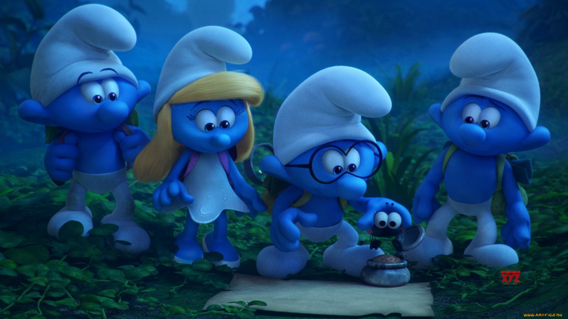 мультфильмы, smurfs, , the, lost, village, мультик, смурфета, смурфики, кадр, смурфы, the, 3