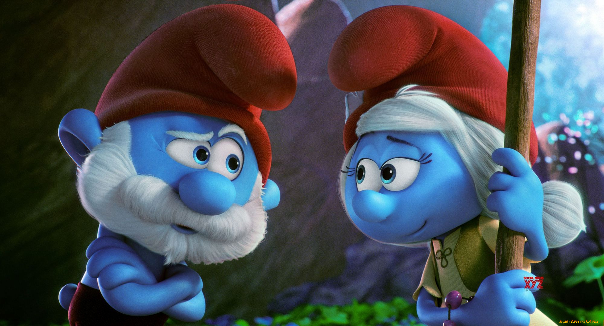 мультфильмы, smurfs, , the, lost, village, смурфы, мультфильм, 3, персонажи, роль, кадр