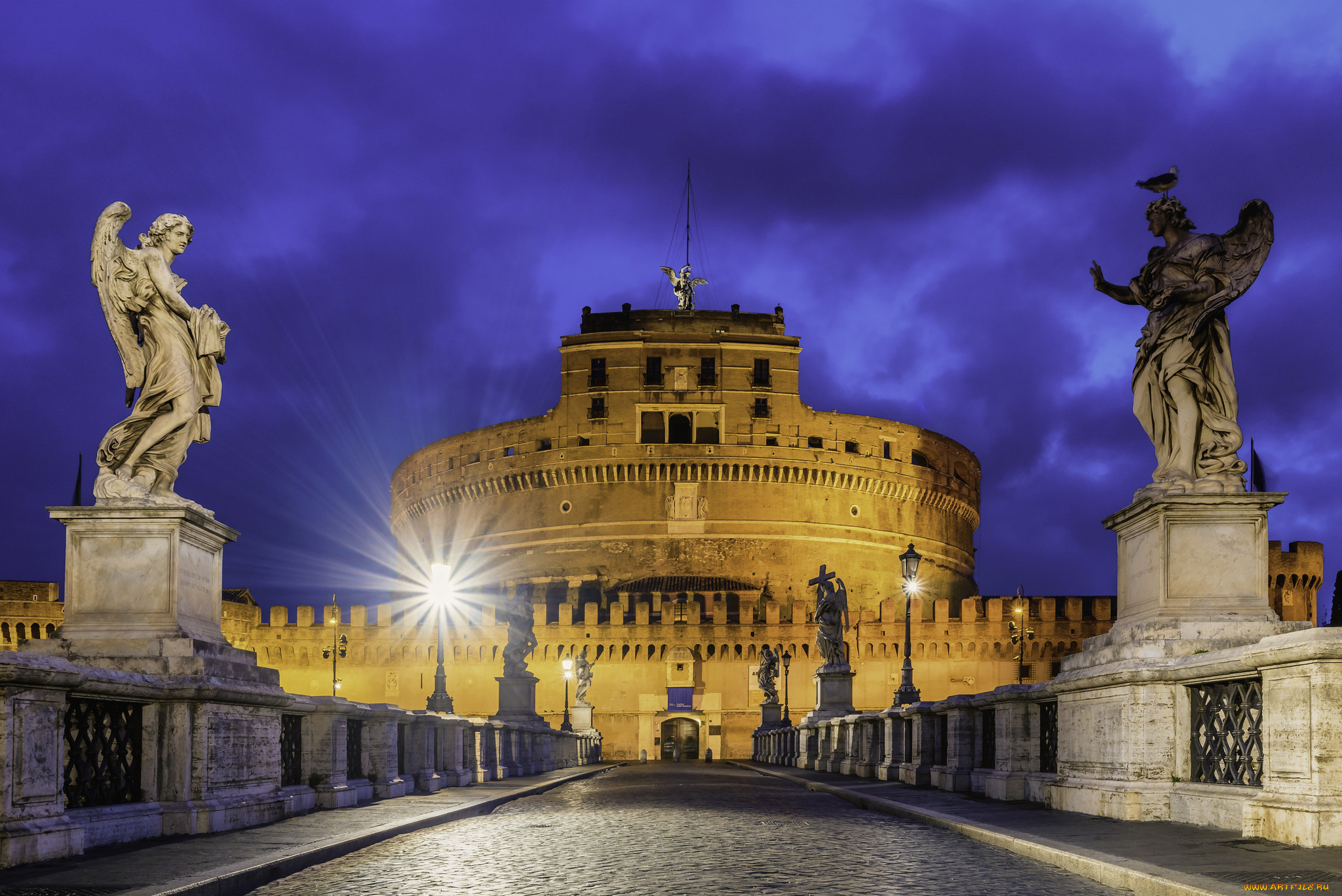 castel, sant`angelo, города, рим, , ватикан, , италия, простор