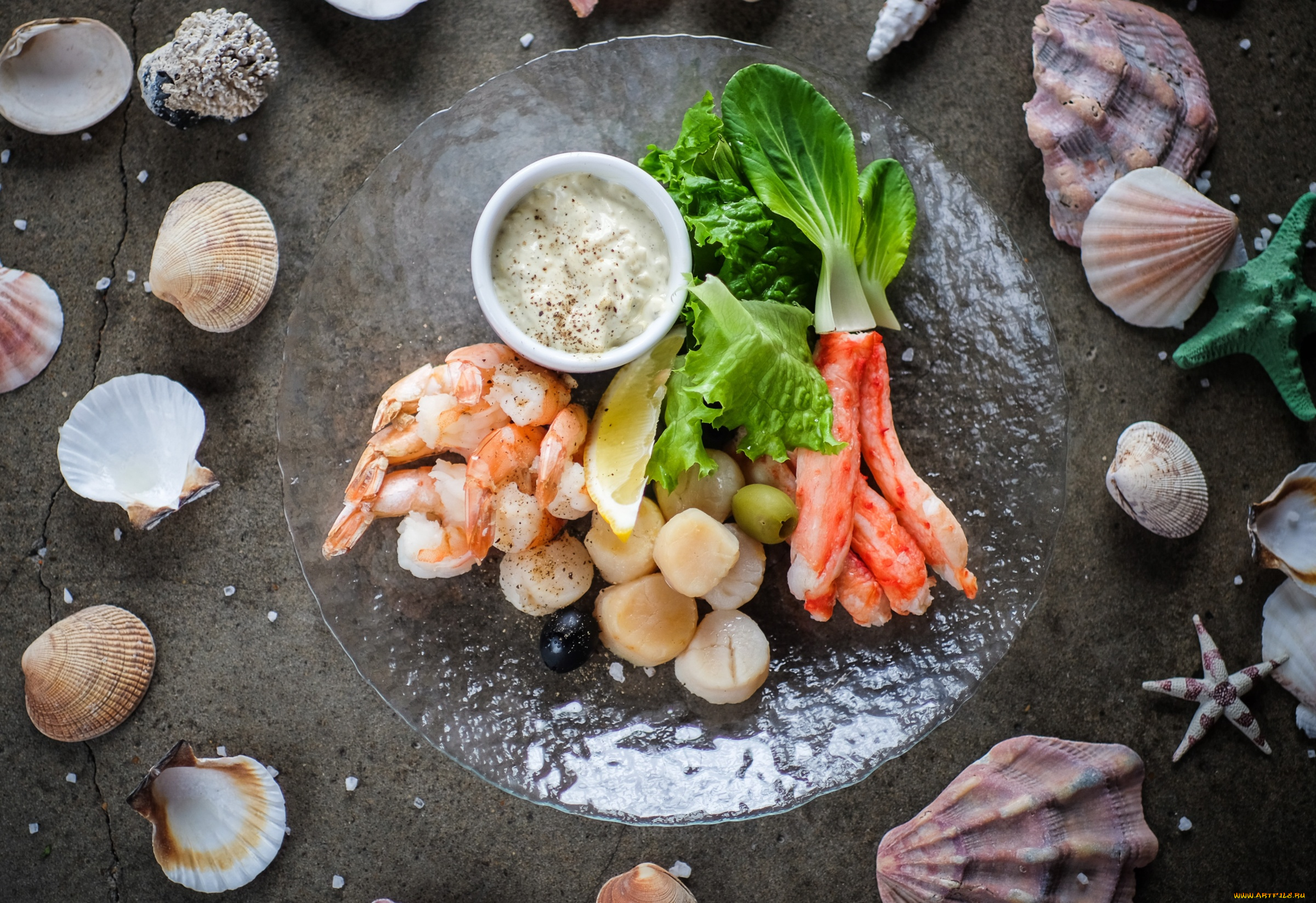 еда, рыба, , морепродукты, , суши, , роллы, гребешки, креветки, соус, ракушки