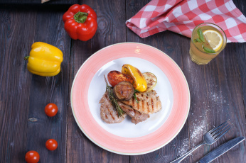 Картинка еда мясные+блюда овощи перец мясо помидоры