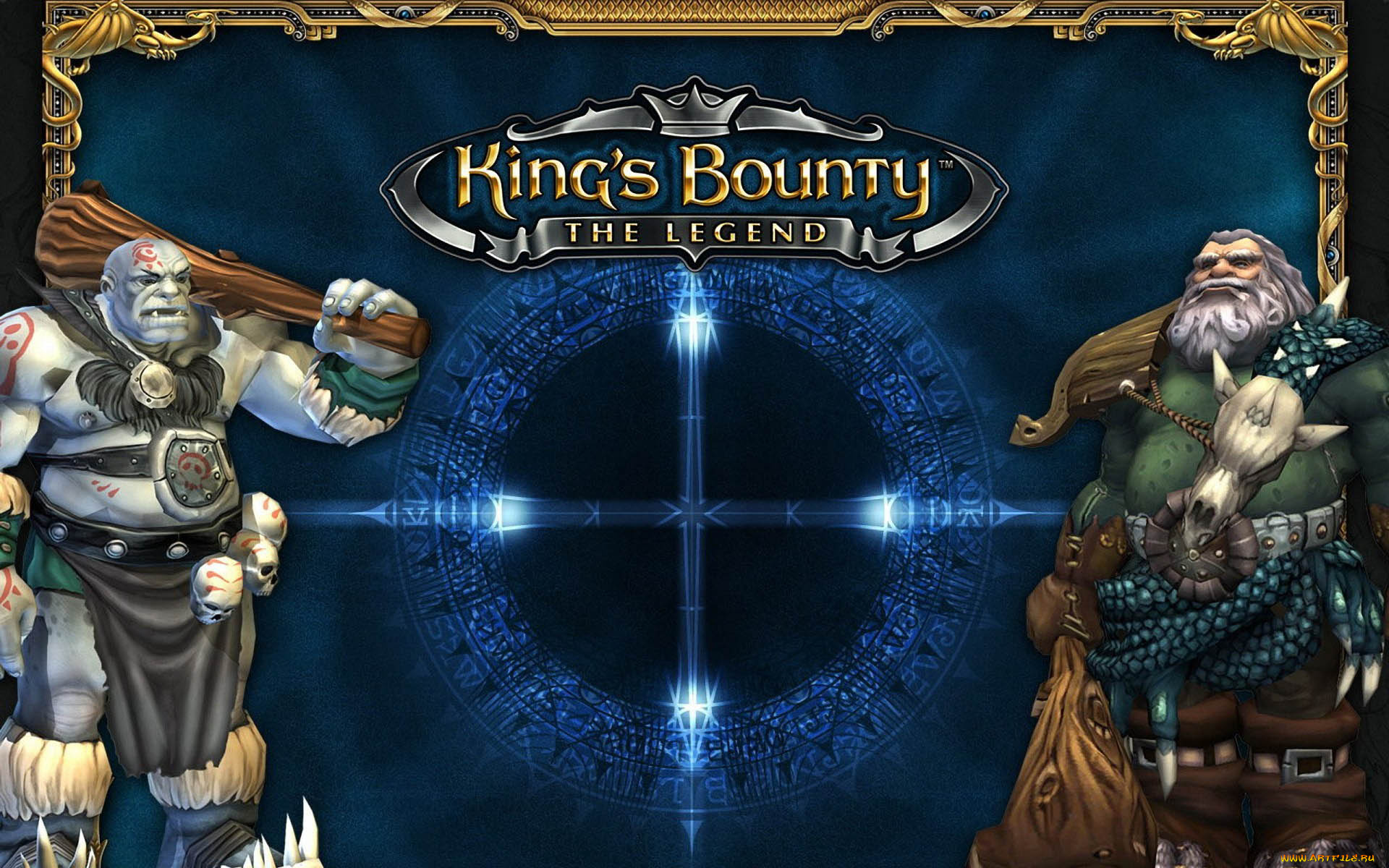 видео, игры, king`s, bounty, , the, legend, орк, гном, дубина