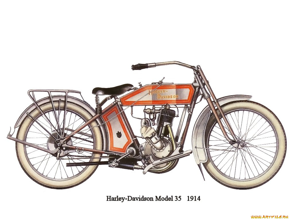 hd, 1914, мотоциклы, рисованные