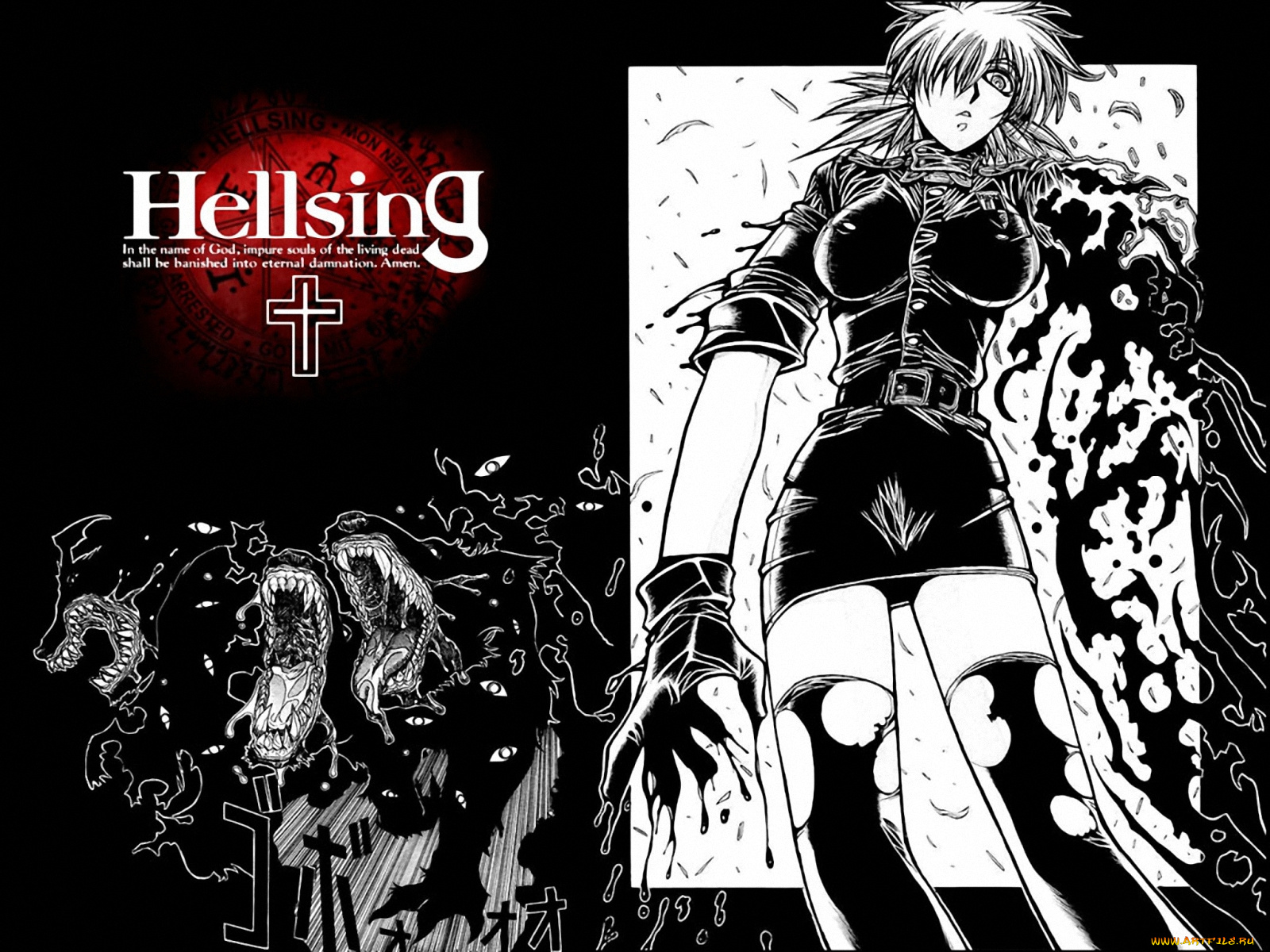 аниме, hellsing, серас, виктория