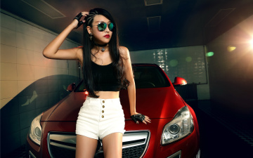 Картинка автомобили авто+с+девушками взгляд девушка автомобиль азиатка