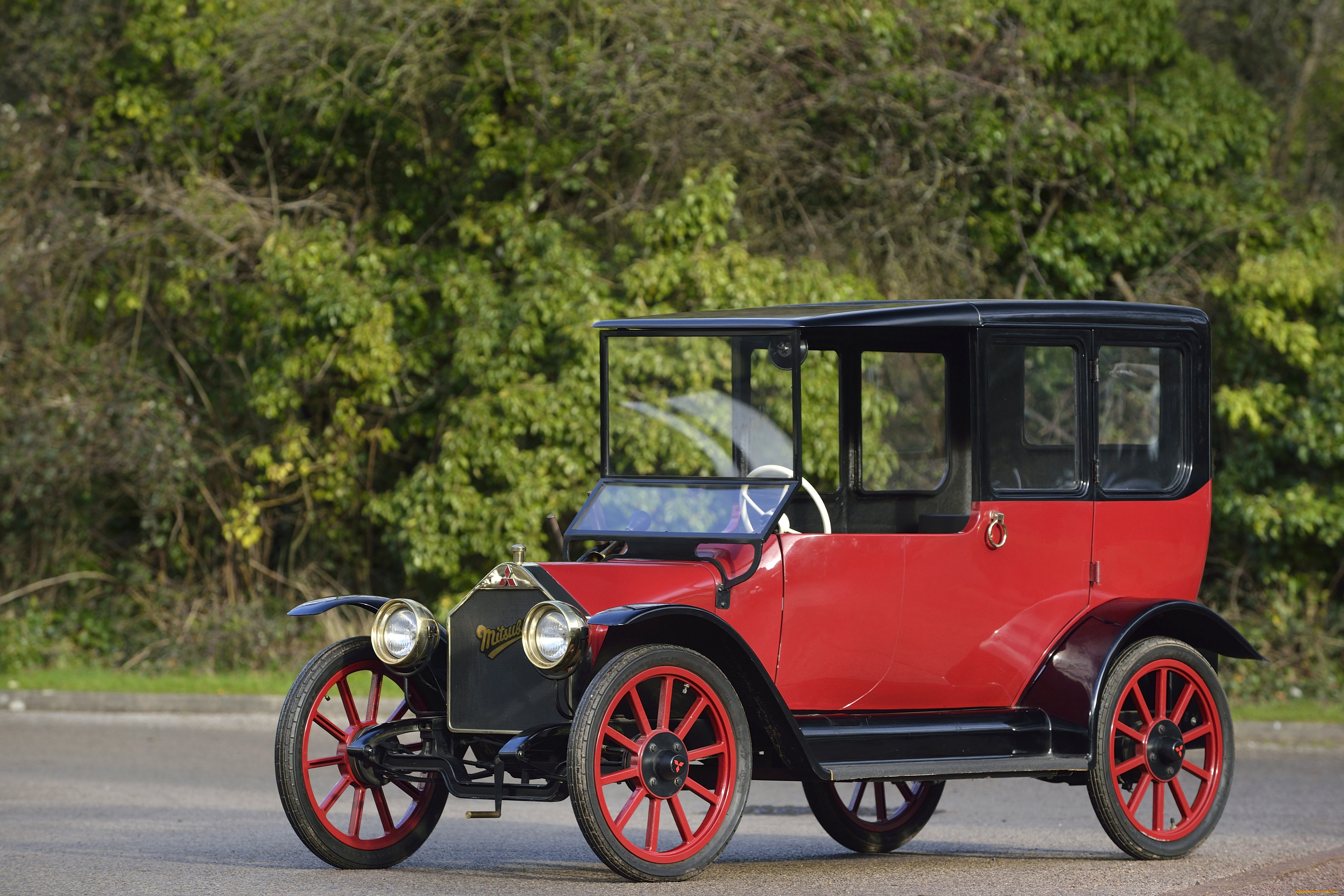 автомобили, классика, красный, 1917г, model, a, mitsubishi