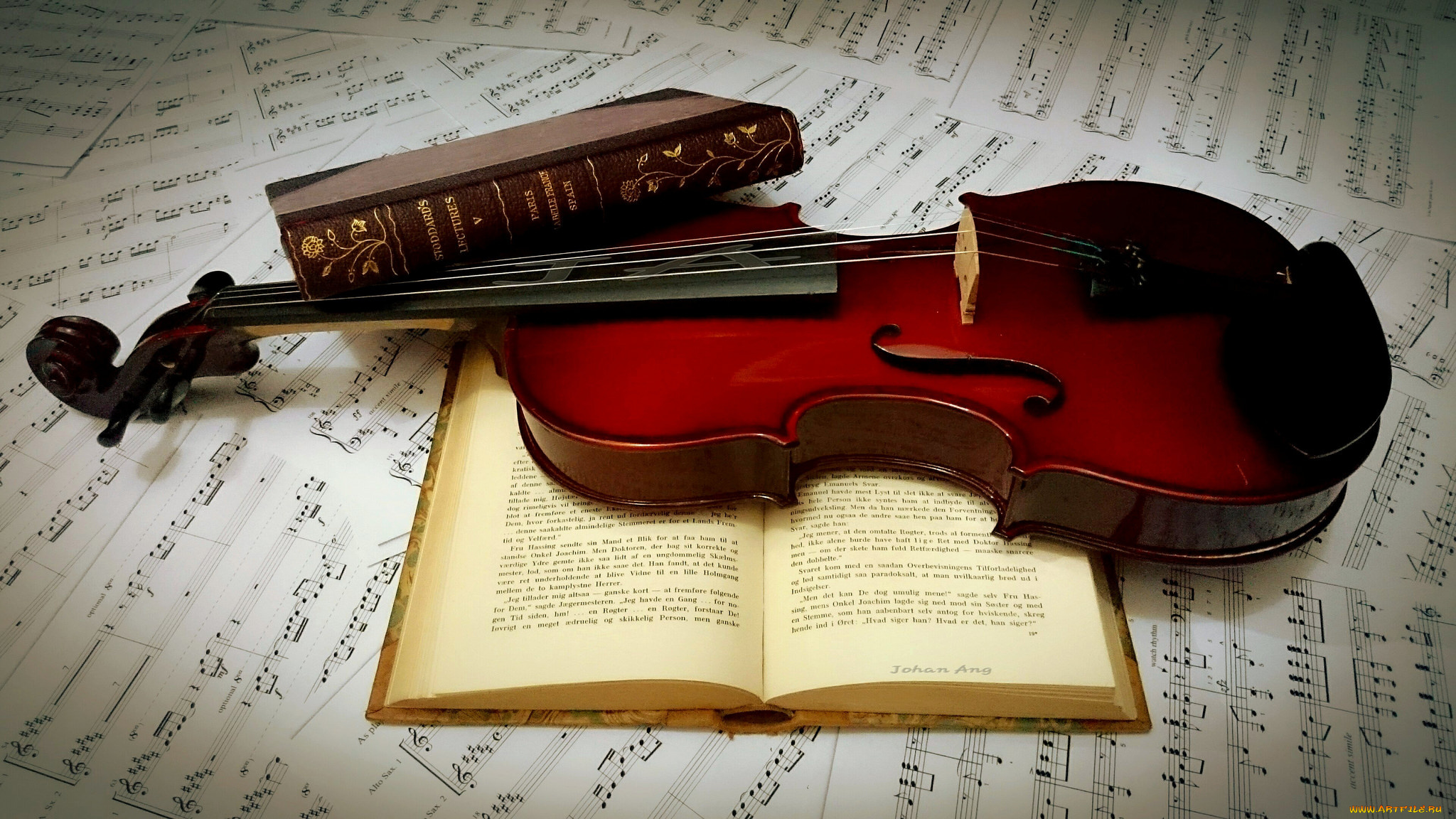 музыка, -музыкальные, инструменты, ноты, скрипка, книги